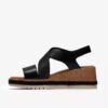Sandales compensées Kidiki Sun noires pour femme Sandales compensées Kidiki Sun noires pour femme