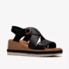 Sandales compensées Kidiki Sun noires pour femme Sandales compensées Kidiki Sun noires pour femme