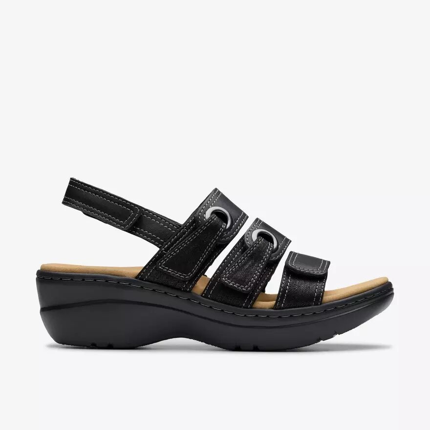 Sandales compensées Merliah2 Bali noires pour femme Sandales compensées Merliah2 Bali noires pour femme