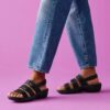 Sandales compensées Merliah2 Bali noires pour femme Sandales compensées Merliah2 Bali noires pour femme