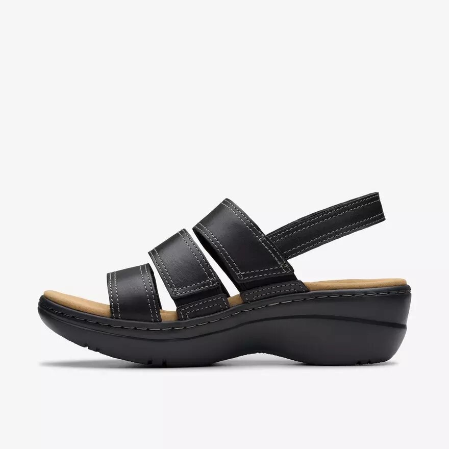 Sandales compensées Merliah2 Bali noires pour femme Sandales compensées Merliah2 Bali noires pour femme