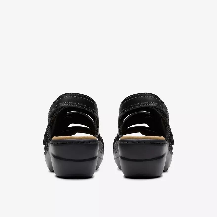 Sandales compensées Merliah2 Bali noires pour femme Sandales compensées Merliah2 Bali noires pour femme