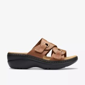 Sandales compensées Merliah2 Cove en cuir beige pour femme