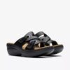 Sandales compensées Merliah2 Cove en cuir noir pour femme Sandales compensées Merliah2 Cove en cuir noir pour femme