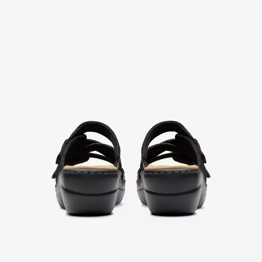 Sandales compensées Merliah2 Cove en cuir noir pour femme Sandales compensées Merliah2 Cove en cuir noir pour femme