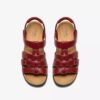 Sandales compensées Merliah2 en cuir rouge rubis pour femme Sandales compensées Merliah2 en cuir rouge rubis pour femme