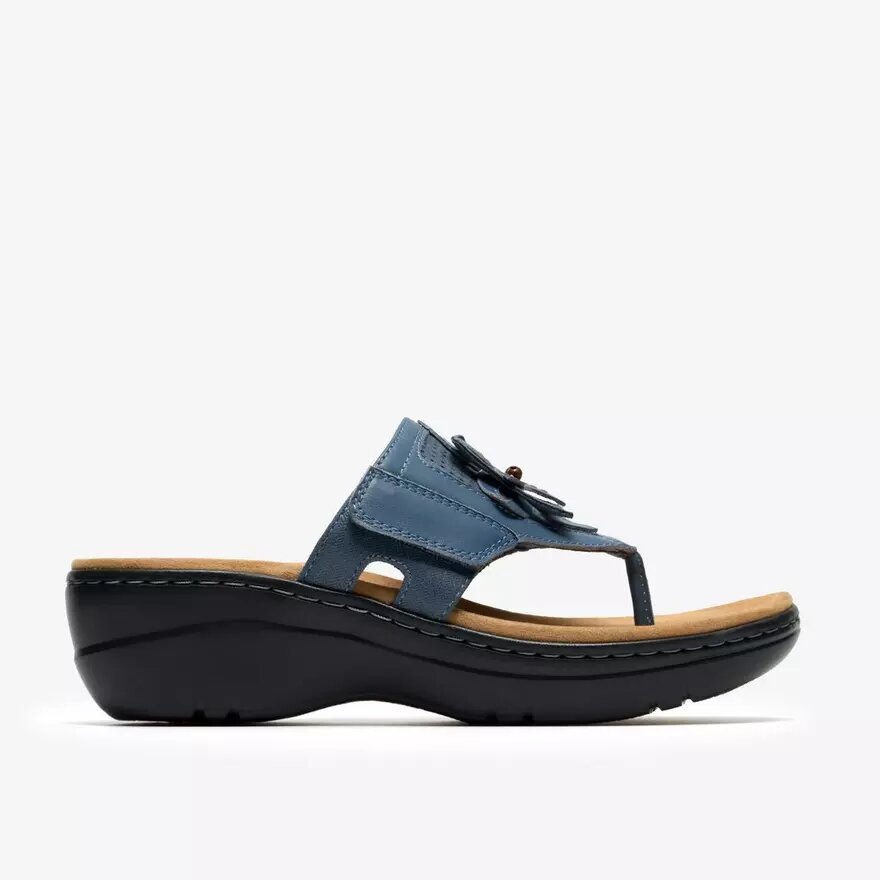 Sandales compensées Merliah2 Kyla bleu denim pour femme Sandales compensées Merliah2 Kyla bleu denim pour femme