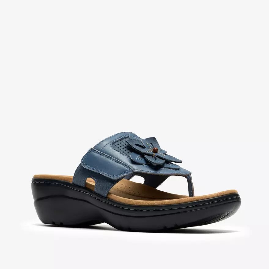 Sandales compensées Merliah2 Kyla bleu denim pour femme Sandales compensées Merliah2 Kyla bleu denim pour femme