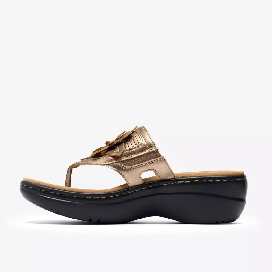Sandales compensées Merliah2 Kyla dorées métallisées pour femme Sandales compensées Merliah2 Kyla dorées métallisées pour femme