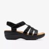 Sandales compensées Merliah2 Ruby en cuir noir pour femme Sandales compensées Merliah2 Ruby en cuir noir pour femme