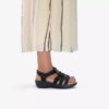 Sandales compensées Merliah2 Ruby en cuir noir pour femme Sandales compensées Merliah2 Ruby en cuir noir pour femme