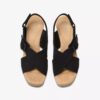 Sandales compensées Nerisa West en nubuck noir pour femme Sandales compensées Nerisa West en nubuck noir pour femme