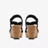 Sandales compensées Rose Style en nubuck noir pour femme Sandales compensées Rose Style en nubuck noir pour femme