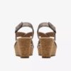 Sandales compensées Rose Style pour femme, couleur taupe métallisé Sandales compensées Rose Style pour femme, couleur taupe métallisé