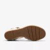 Sandales compensées Sabina à bride pour femme en cuir crème Sandales compensées Sabina à bride pour femme en cuir crème