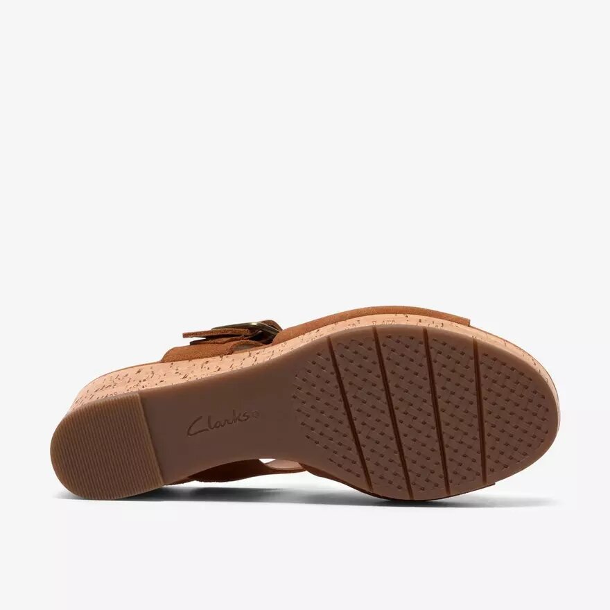 Sandales compensées Sabina Dream en daim beige pour femme Sandales compensées Sabina Dream en daim beige pour femme
