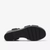 Sandales compensées Sabina Hope en cuir noir pour femme Sandales compensées Sabina Hope en cuir noir pour femme