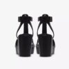 Sandales compensées Sabina Hope en cuir noir pour femme Sandales compensées Sabina Hope en cuir noir pour femme