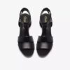 Sandales compensées Sabina Hope en cuir noir pour femme Sandales compensées Sabina Hope en cuir noir pour femme