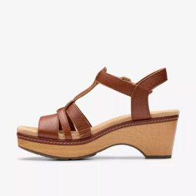 Sandales compensées Seannah Madi pour femme, couleur beige