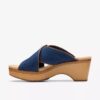 Sandales compensées Seannah Nora en denim foncé pour femme Sandales compensées Seannah Nora en denim foncé pour femme