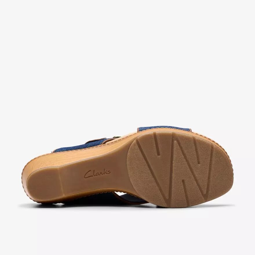Sandales compensées Seannah Nora en denim foncé pour femme Sandales compensées Seannah Nora en denim foncé pour femme