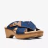 Sandales compensées Seannah Nora en denim foncé pour femme Sandales compensées Seannah Nora en denim foncé pour femme