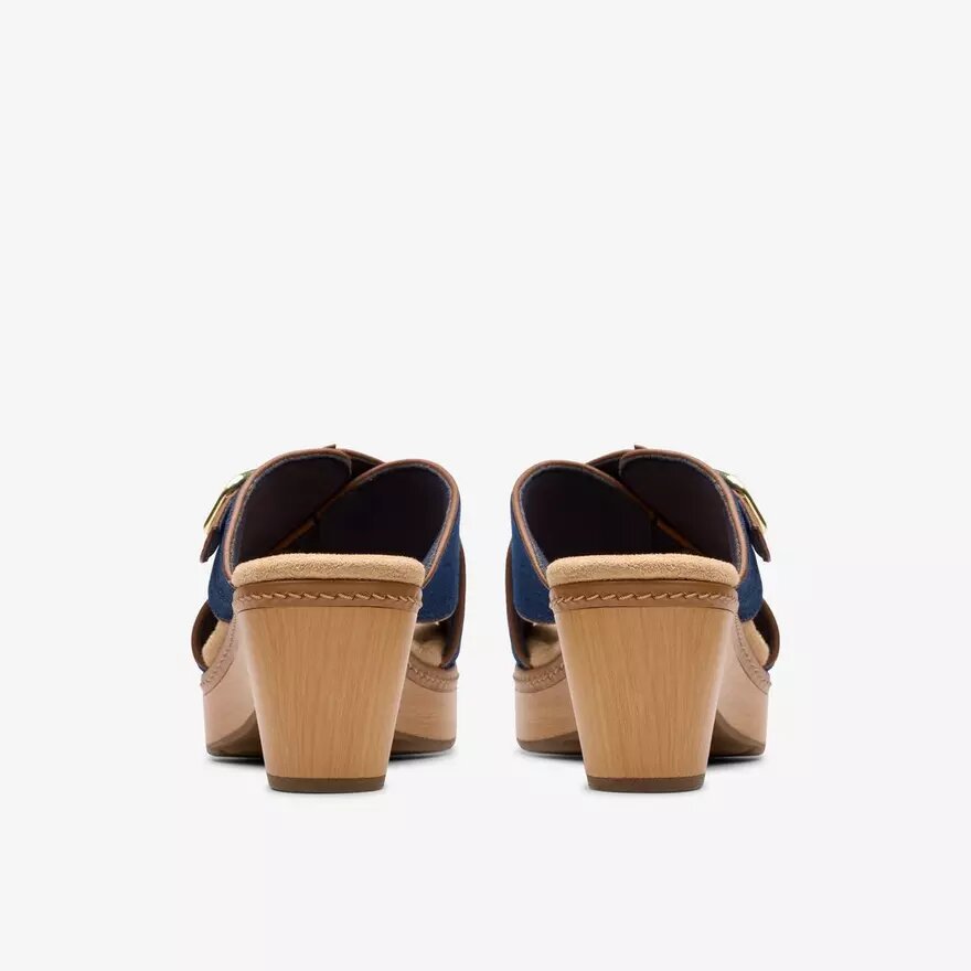 Sandales compensées Seannah Nora en denim foncé pour femme Sandales compensées Seannah Nora en denim foncé pour femme