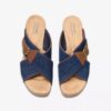 Sandales compensées Seannah Nora en denim foncé pour femme Sandales compensées Seannah Nora en denim foncé pour femme