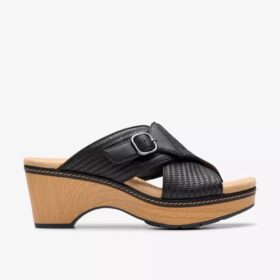 Sandales compensées Seannah Nora noires pour femme