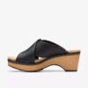 Sandales compensées Seannah Nora noires pour femme Sandales compensées Seannah Nora noires pour femme