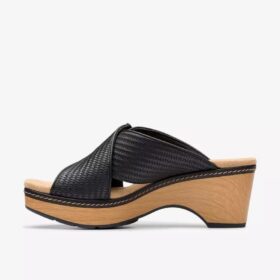 Sandales compensées Seannah Nora noires pour femme