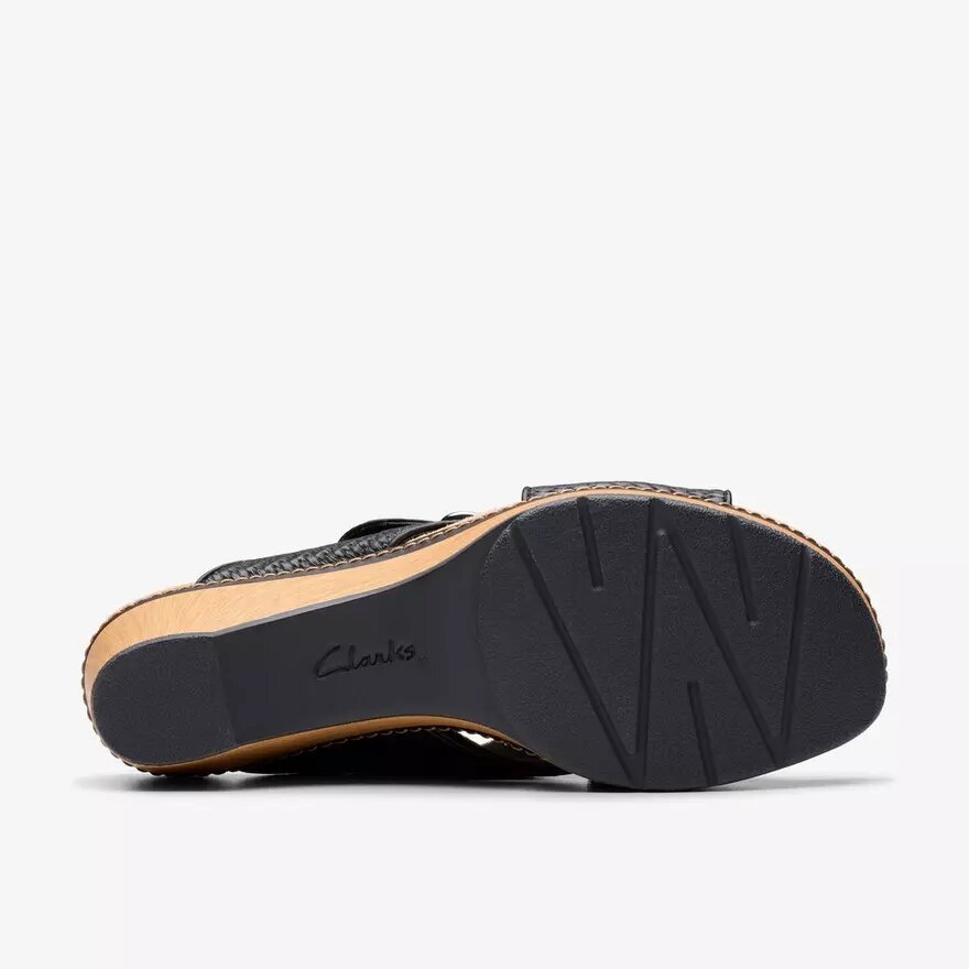 Sandales compensées Seannah Nora noires pour femme Sandales compensées Seannah Nora noires pour femme