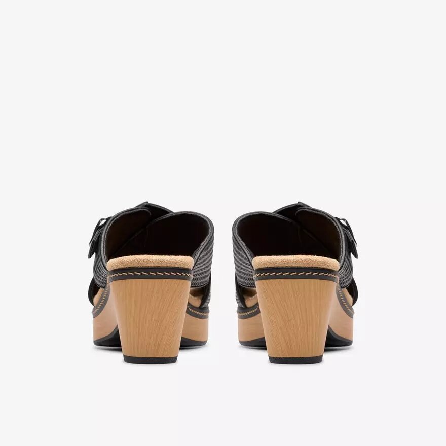 Sandales compensées Seannah Nora noires pour femme Sandales compensées Seannah Nora noires pour femme