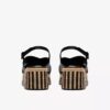 Sandales compensées Tessiah Cross2 noires pour femme