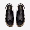 Sandales compensées Tessiah Cross2 noires pour femme