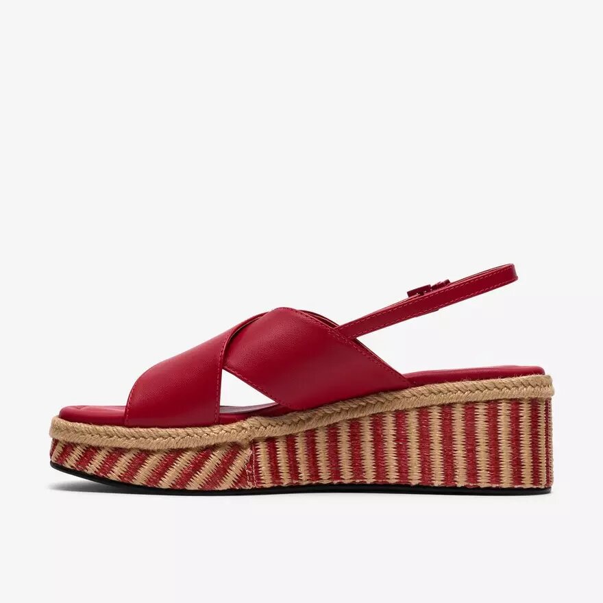 Sandales compensées Tessiah Cross2 roses pour femme Sandales compensées Tessiah Cross2 roses pour femme