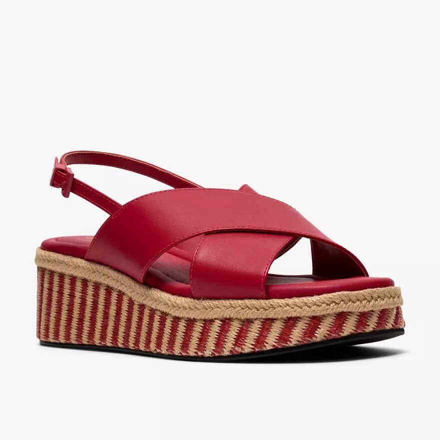 Sandales compensées Tessiah Cross2 roses pour femme Sandales compensées Tessiah Cross2 roses pour femme