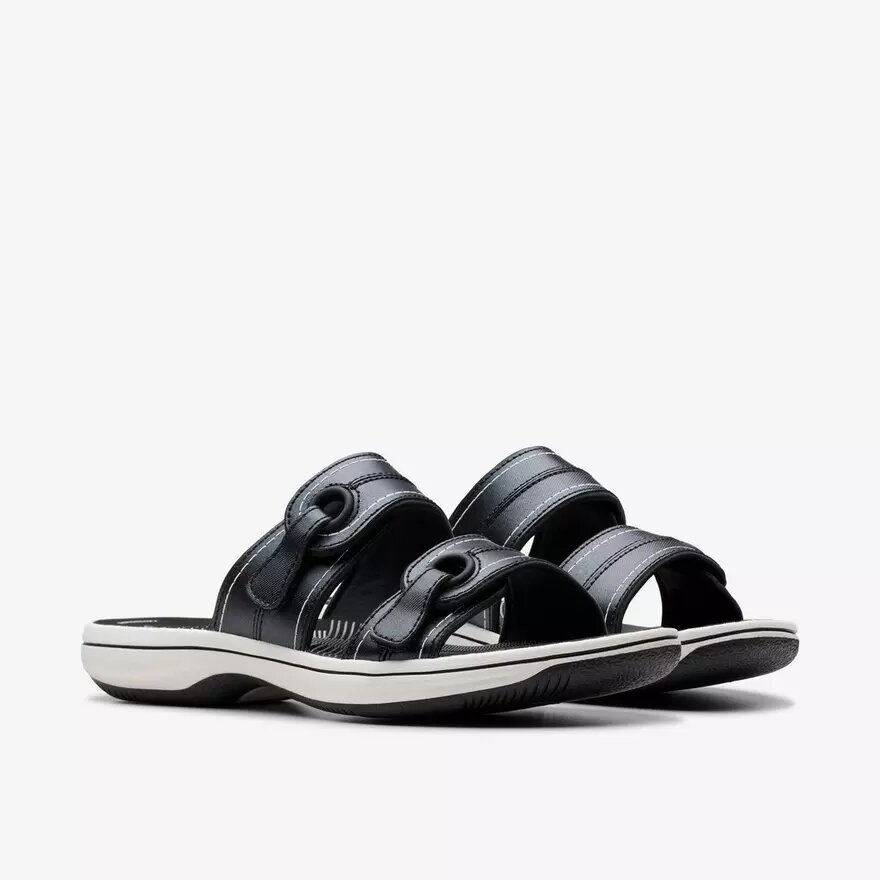 Sandales glissantes Cloudsteppers™ Breeze Maye noires pour femme Sandales glissantes Cloudsteppers™ Breeze Maye noires pour femme