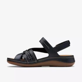Sandales à lanières Cecily Strap noires pour femme