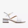 Sandales à lanières en cuir blanc Serina35 pour femme