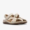 Sandales à lanières en cuir crème « Cecily Strap » pour femme Sandales à lanières en cuir crème « Cecily Strap » pour femme