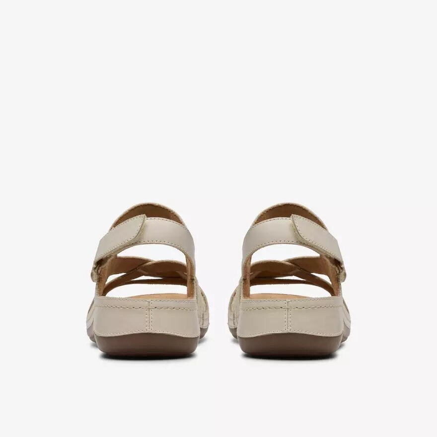 Sandales à lanières en cuir crème « Cecily Strap » pour femme Sandales à lanières en cuir crème « Cecily Strap » pour femme