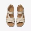 Sandales à lanières en cuir crème « Cecily Strap » pour femme Sandales à lanières en cuir crème « Cecily Strap » pour femme