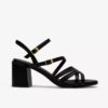 Sandales à lanières Ezoria pour femme en cuir noir