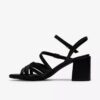 Sandales à lanières Ezoria pour femme en cuir noir