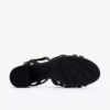 Sandales à lanières Ezoria pour femme en cuir noir