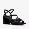 Sandales à lanières Ezoria pour femme en cuir noir