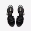 Sandales à lanières Ezoria pour femme en cuir noir