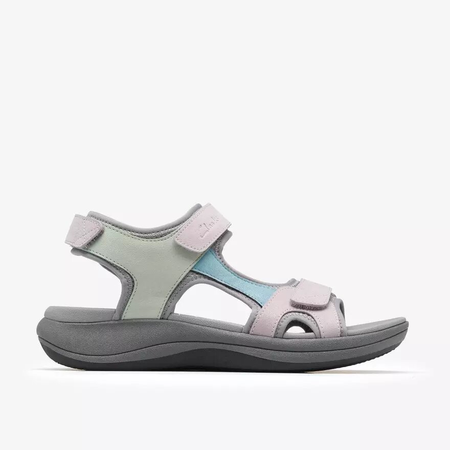 Sandales à lanières Mira Bay pour femme, gris/vert Sandales à lanières Mira Bay pour femme, gris/vert